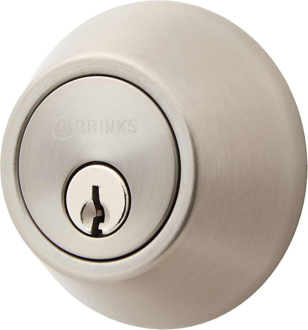 Satin Nickel Keyed Entry Door Knob and Deadbolt Set, Pack of 2 I55330