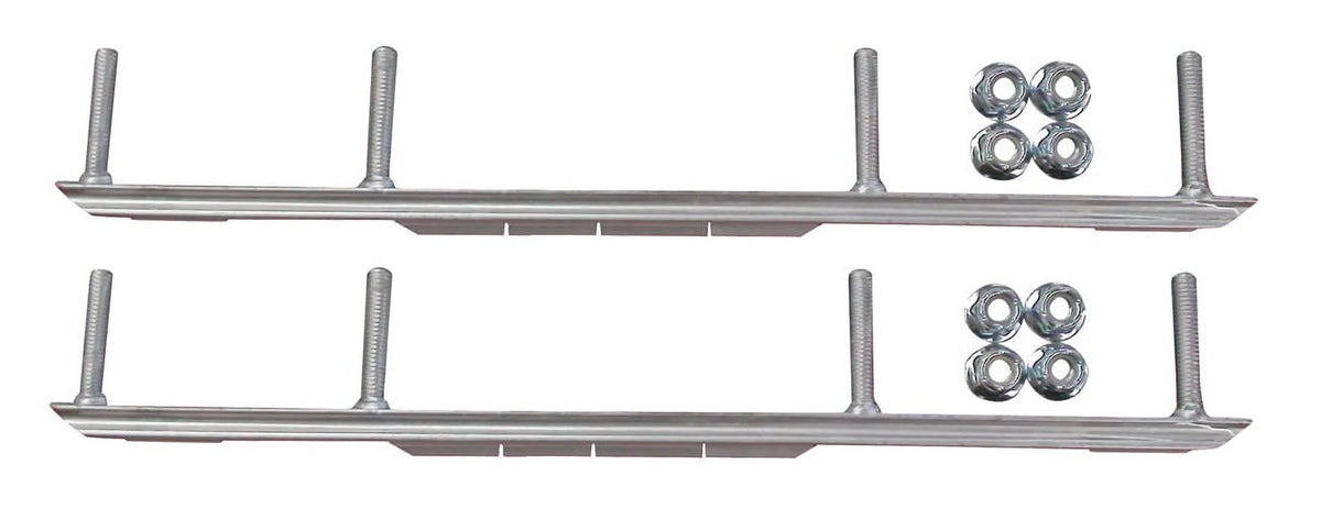 White XPT Snowmobile Skis with 9" Shaper Bars Complete Kit Z679