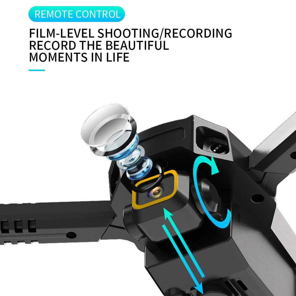 4K HD Dual Camera FPV Foldable Quadcopter with 3 Battery Y996290