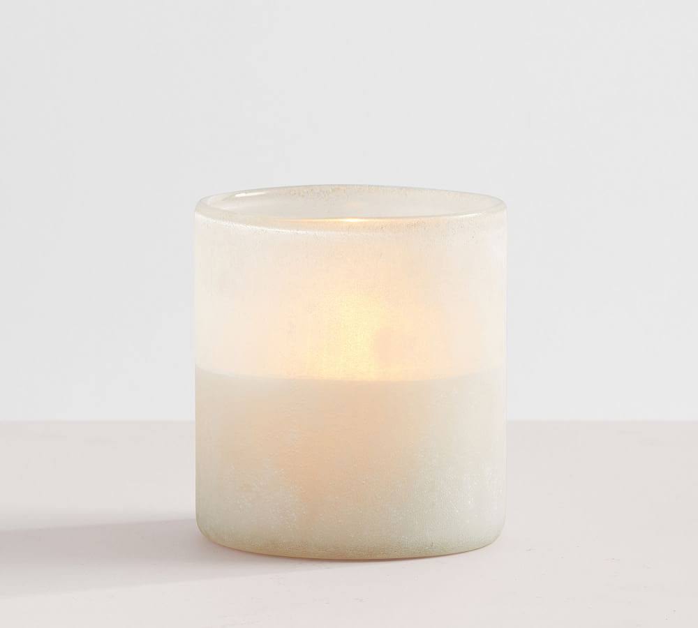 White Small Flameless Candlepot W108