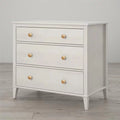 White 3 Drawer Wood Dresser N6619