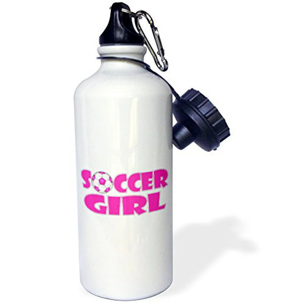 Pink and White 21 oz Sports Water Bottle S63292