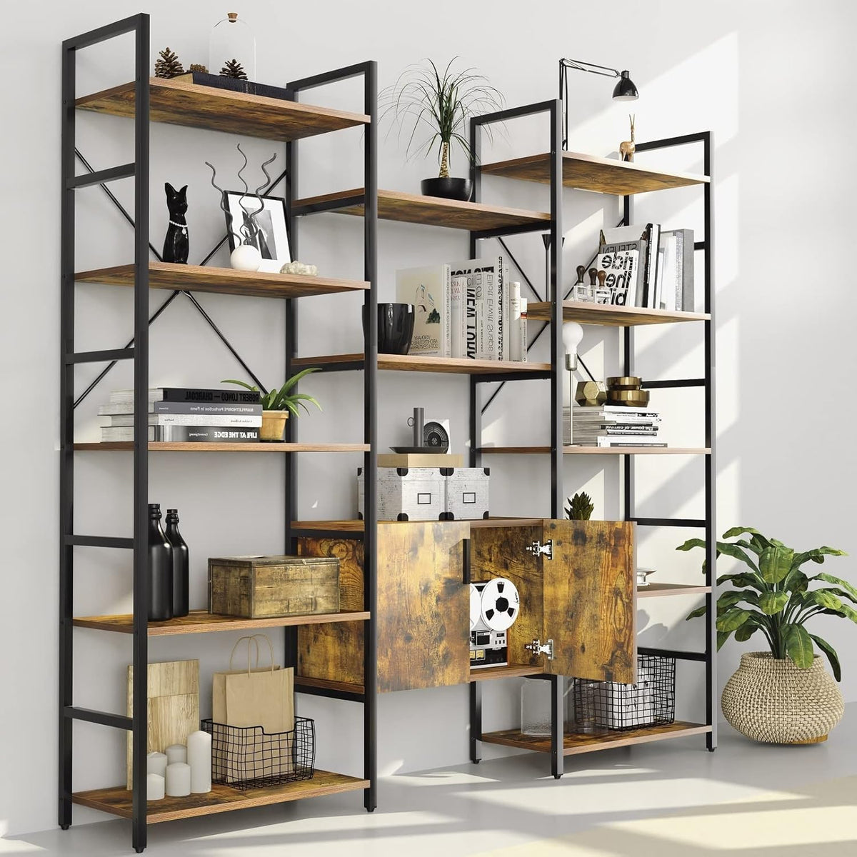 5-Shelf Wood Bookcase Y9209