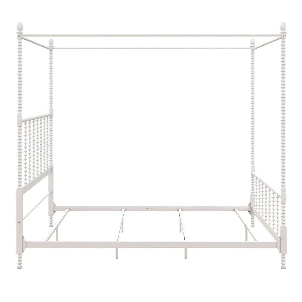 White Metal Canopy Bed X7627