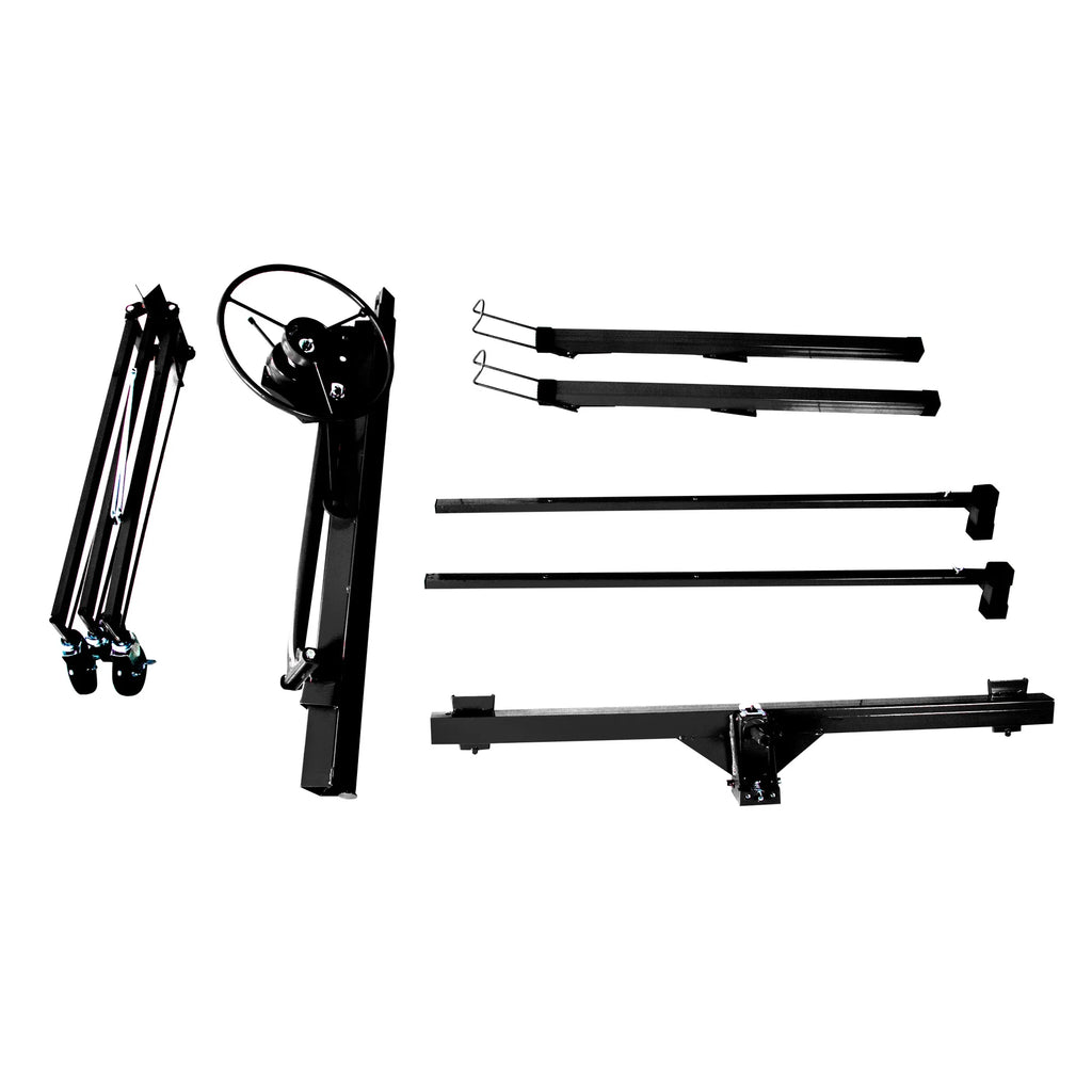 11FT Steel Drywall Panel Hoist Jack with Lockable Wheels H498