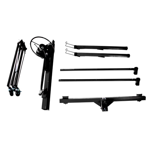 11FT Steel Drywall Panel Hoist Jack with Lockable Wheels H498