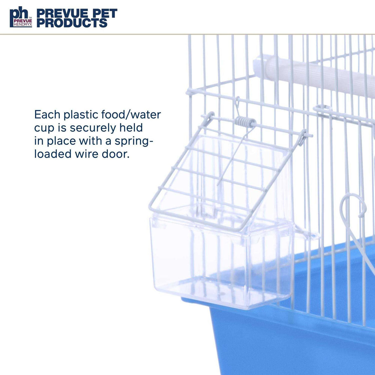 Blue and White Flat Top Bird Cage S88023