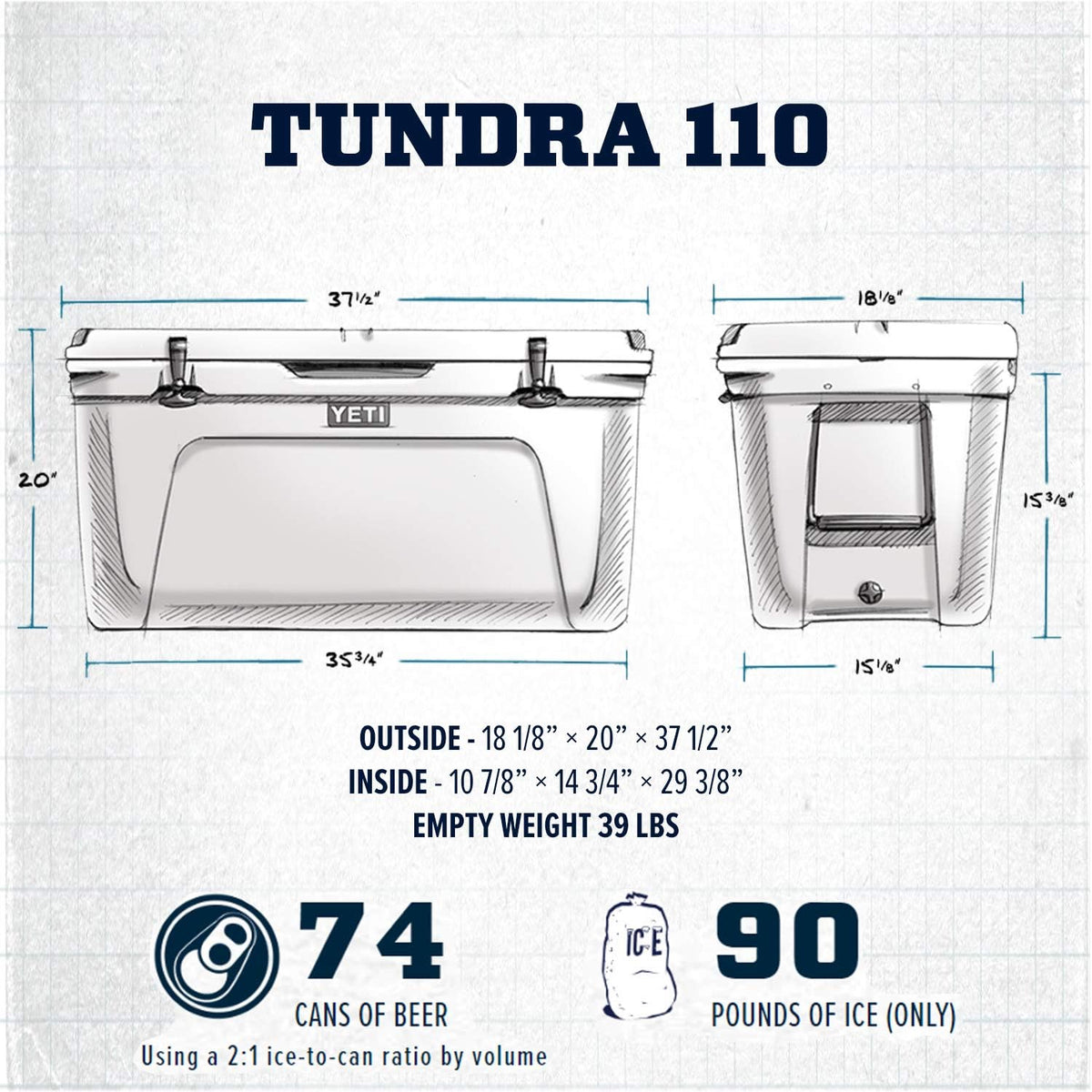 White Tundra 110 Cooler Z235