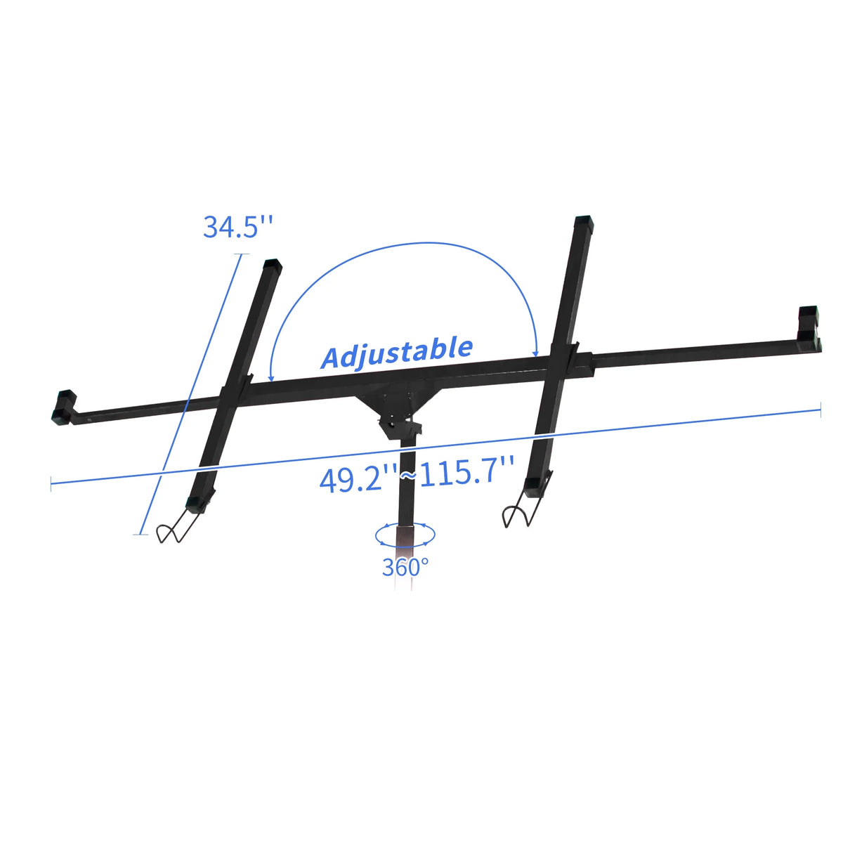 11FT Steel Drywall Panel Hoist Jack with Lockable Wheels H498