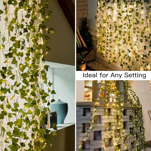 200 LED 6.5ft x 6.5ft Pothos Fairy Curtain Lights with Remote Warm White M851