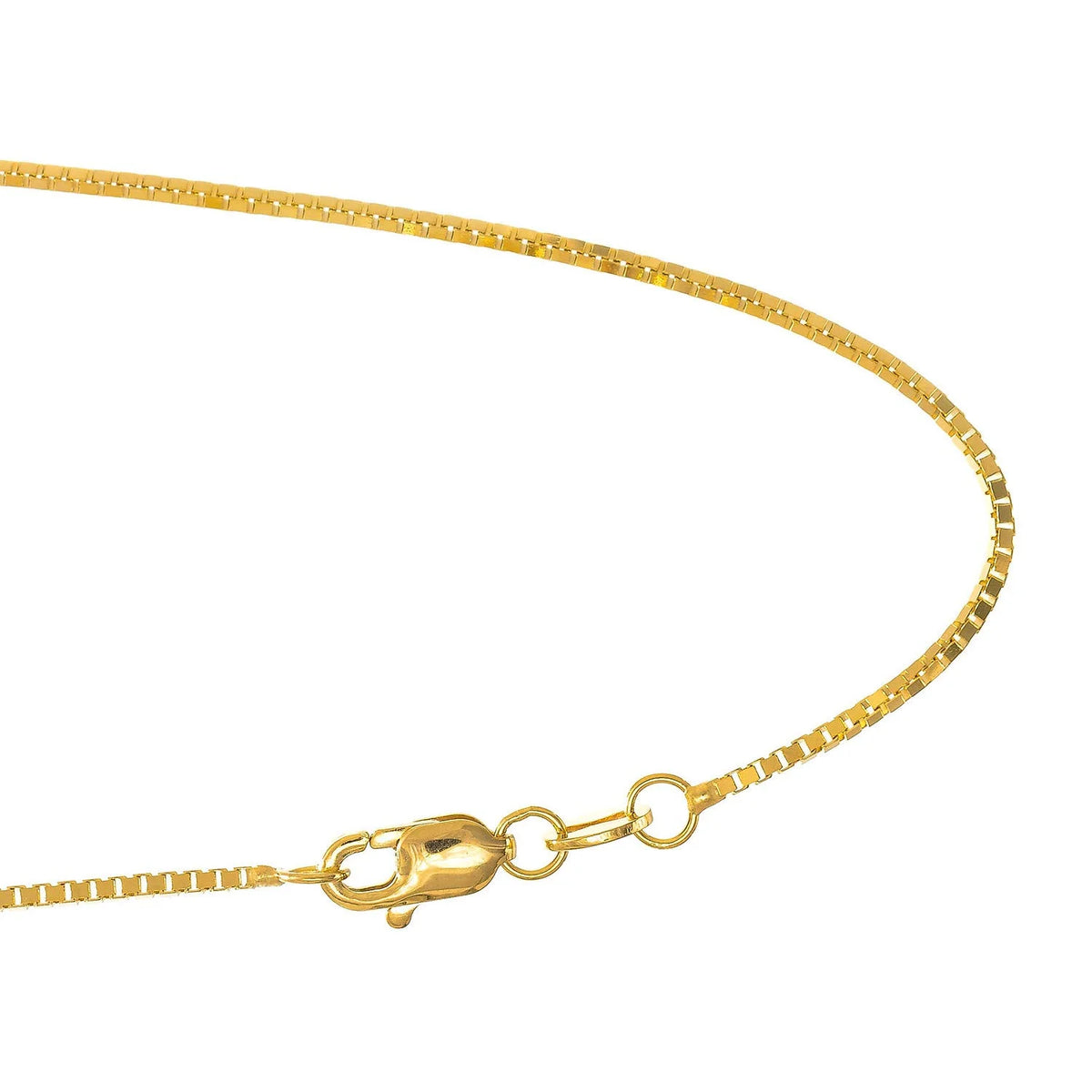 Yellow Gold Box Chain with Lobster Clasp V594594