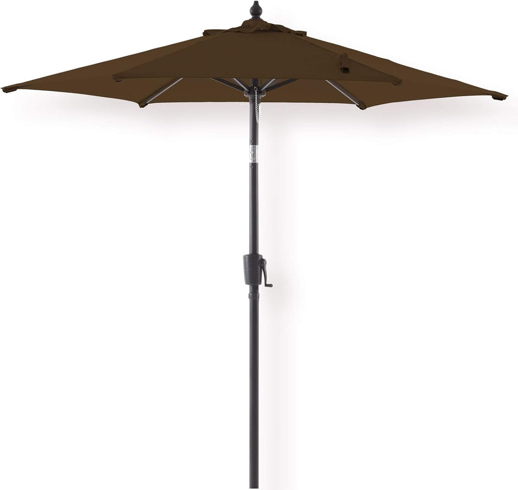 Rectangular Market Umbrella with Olefin Canopy and Push Button Tilt, 6.6x9.8 FT, Turquoise O479