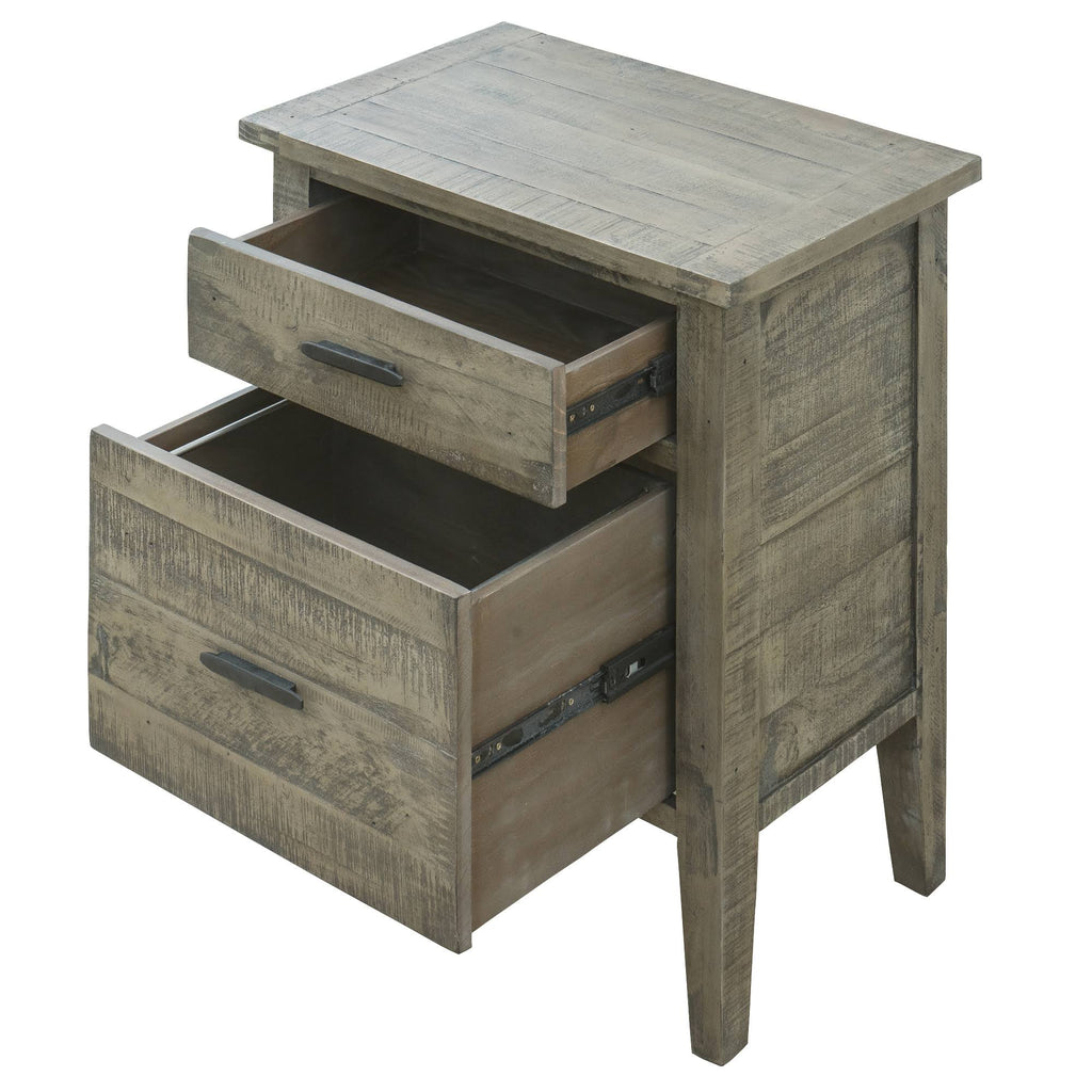 Reclaimed Wood Filing Cabinet with Two Drawers I493