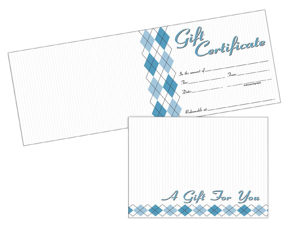 Gift Certificate Cards & Envelopes 20 pack D7040