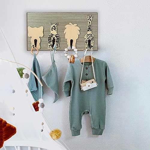 Tiger Wooden Animal Coat Rack Wall Hooks Z5347