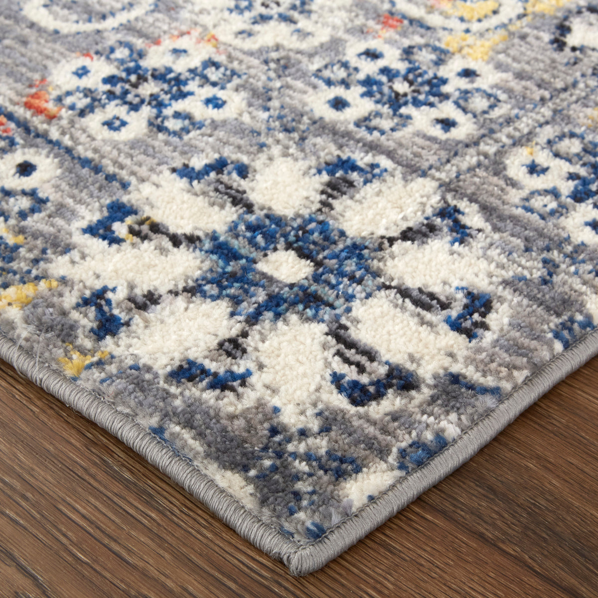 Ivory/Gray/Blue 6'-7" x 9'-6" Area Rug Z51864