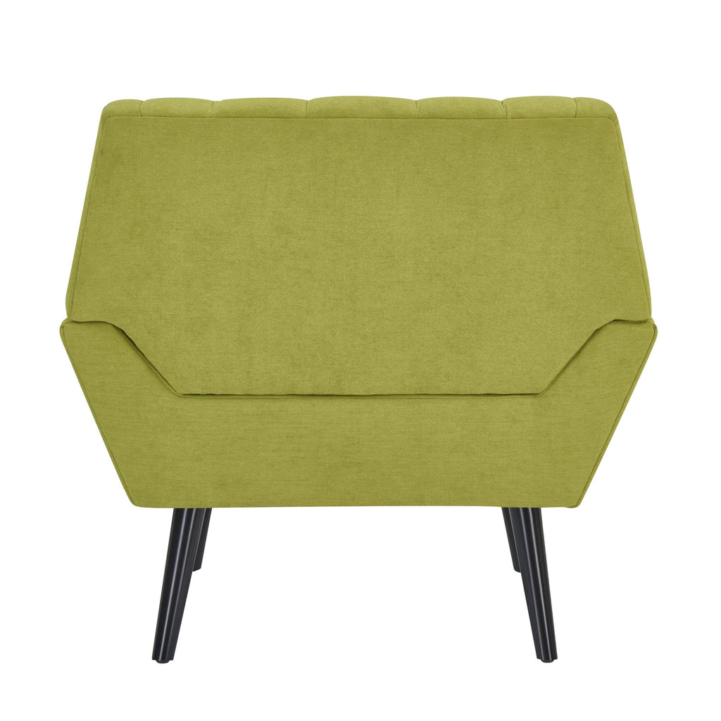 Turquoise Blue Velvet Channel Tufted Armchair J914250