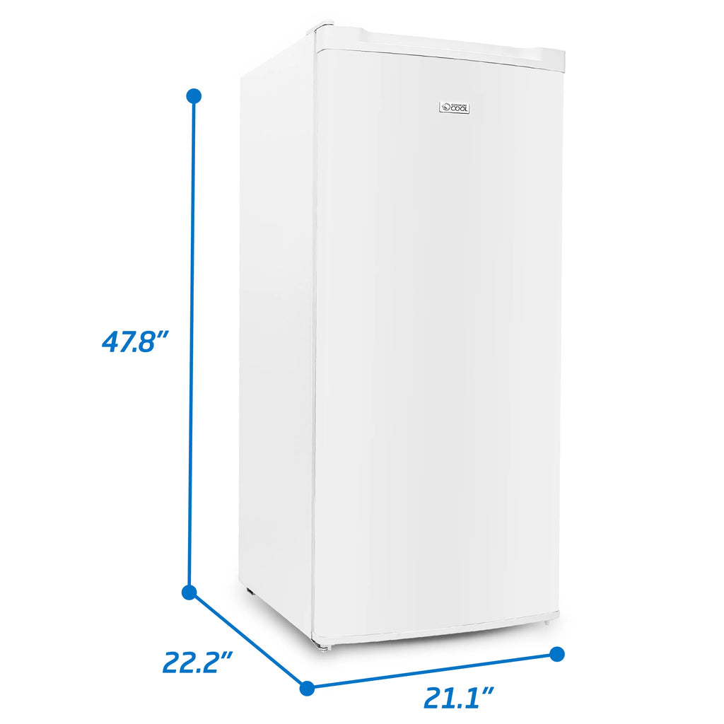 White 5 Cu Ft Upright Freezer with Reversible Door Y210