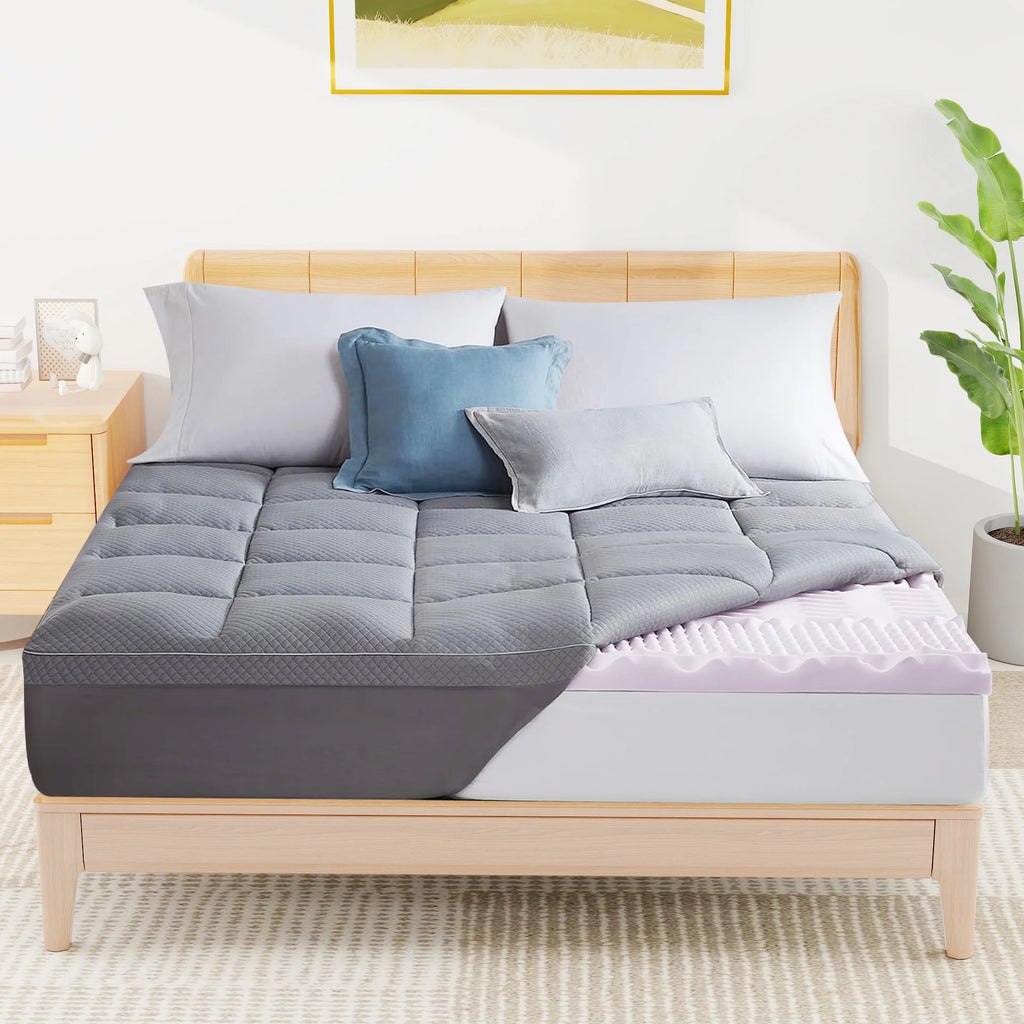 Full Size 4 inch Memory Foam Mattress Topper W371737