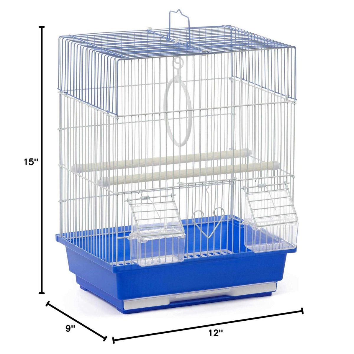 Blue and White Flat Top Bird Cage S88023