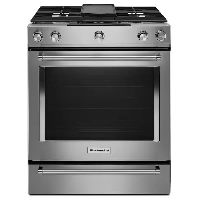 7.1 cu. ft. Slide-In Dual Fuel Range with Self-Cleaning Convection Oven in Stainless Steel U5313