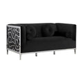 Black Velvet Loveseat Z5119