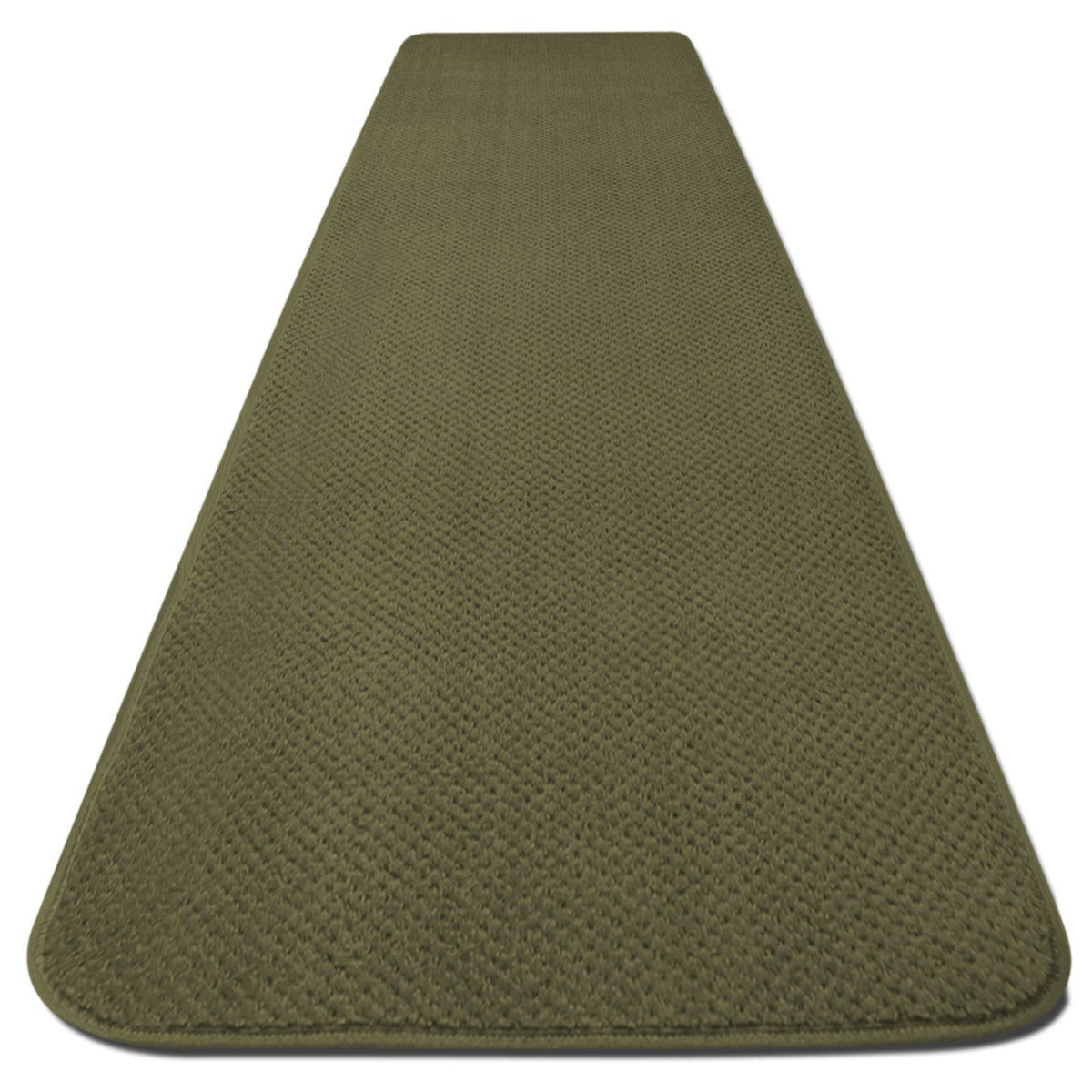 Skid-Resistant Carpet Runner Olive Green 10 ft. x 48 in. L49641