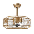 20" Crystal 4 Lights Ceiling Fan R65093