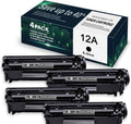 4-Pack Black Compatible Toner Cartridges for HP Printers D5392