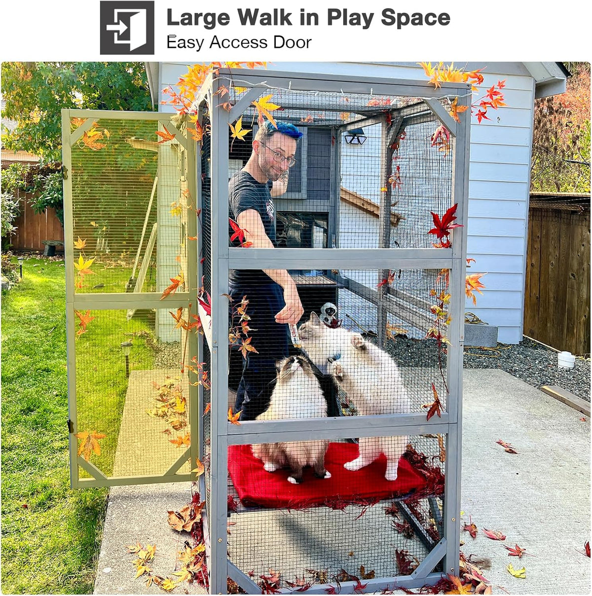 Large Cat House with 4 Levels, 77" L N272074