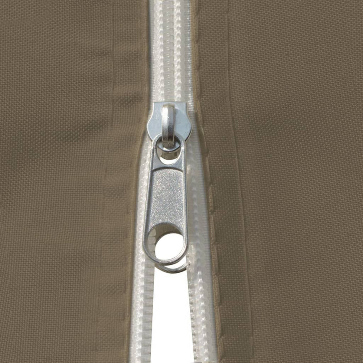Taupe Outdoor Gazebo Canopy with Curtain Fabric Roof Y541380