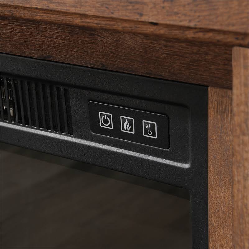 Vintage Oak Media Center Fireplace E505301