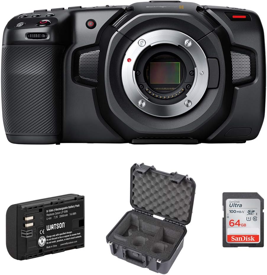 Pocket Cinema Camera 4K Bundle with Waterproof Case, 64GB Memory Card & Battery Pack P5935