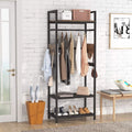 Small Heavy Duty Clothes Rack with Shelf and Hanging Rod S400120