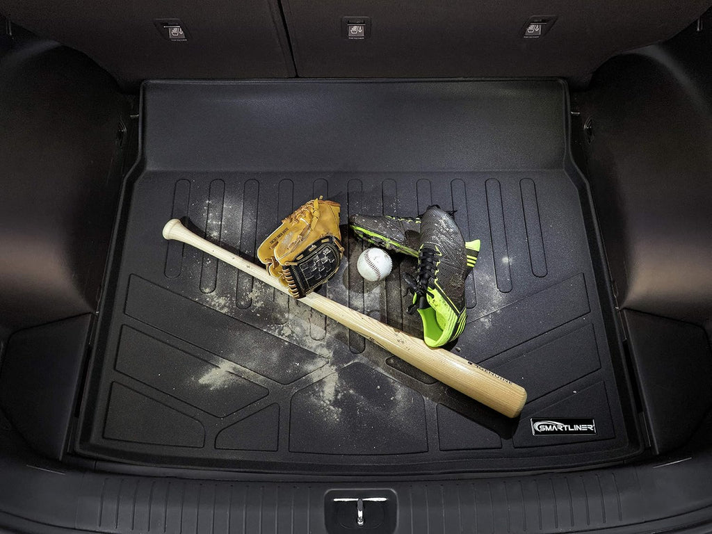 Black Custom Cargo Trunk Liner Floor Mat for GMC Acadia 5 Passenger Models A6606
