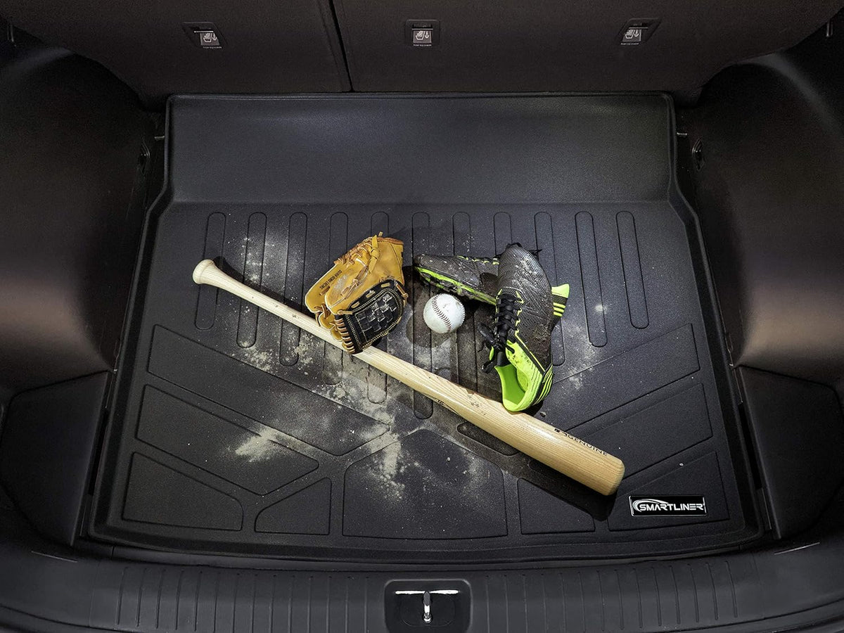 Black Custom Cargo Trunk Liner Floor Mat for GMC Acadia 5 Passenger Models A6606