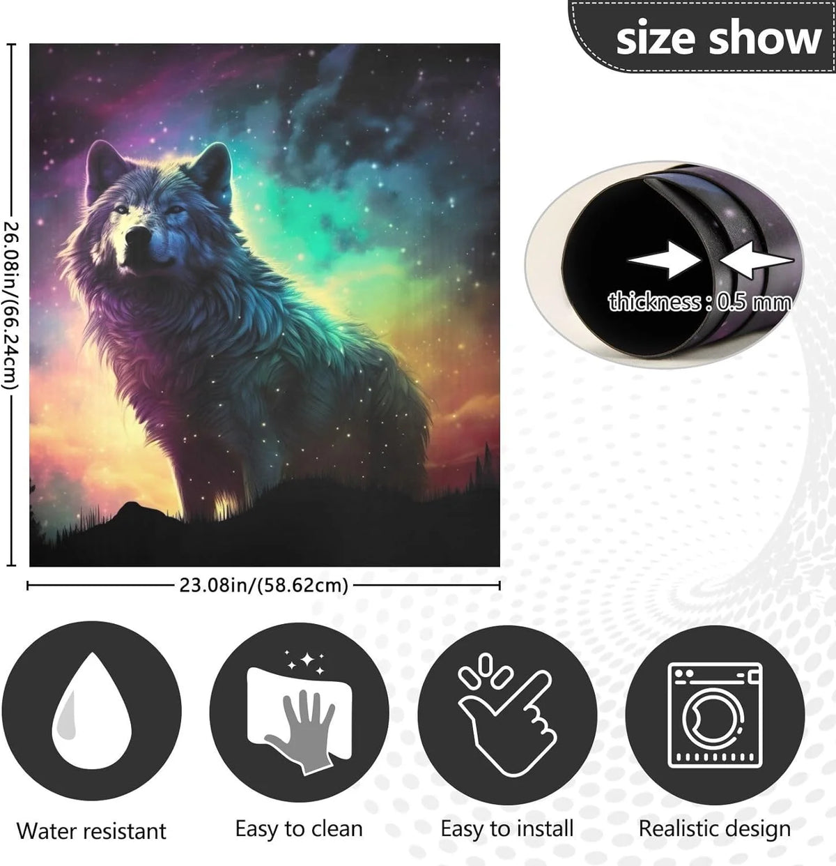 Magnetic Dishwasher Sticker 23in W x 26in H T7799