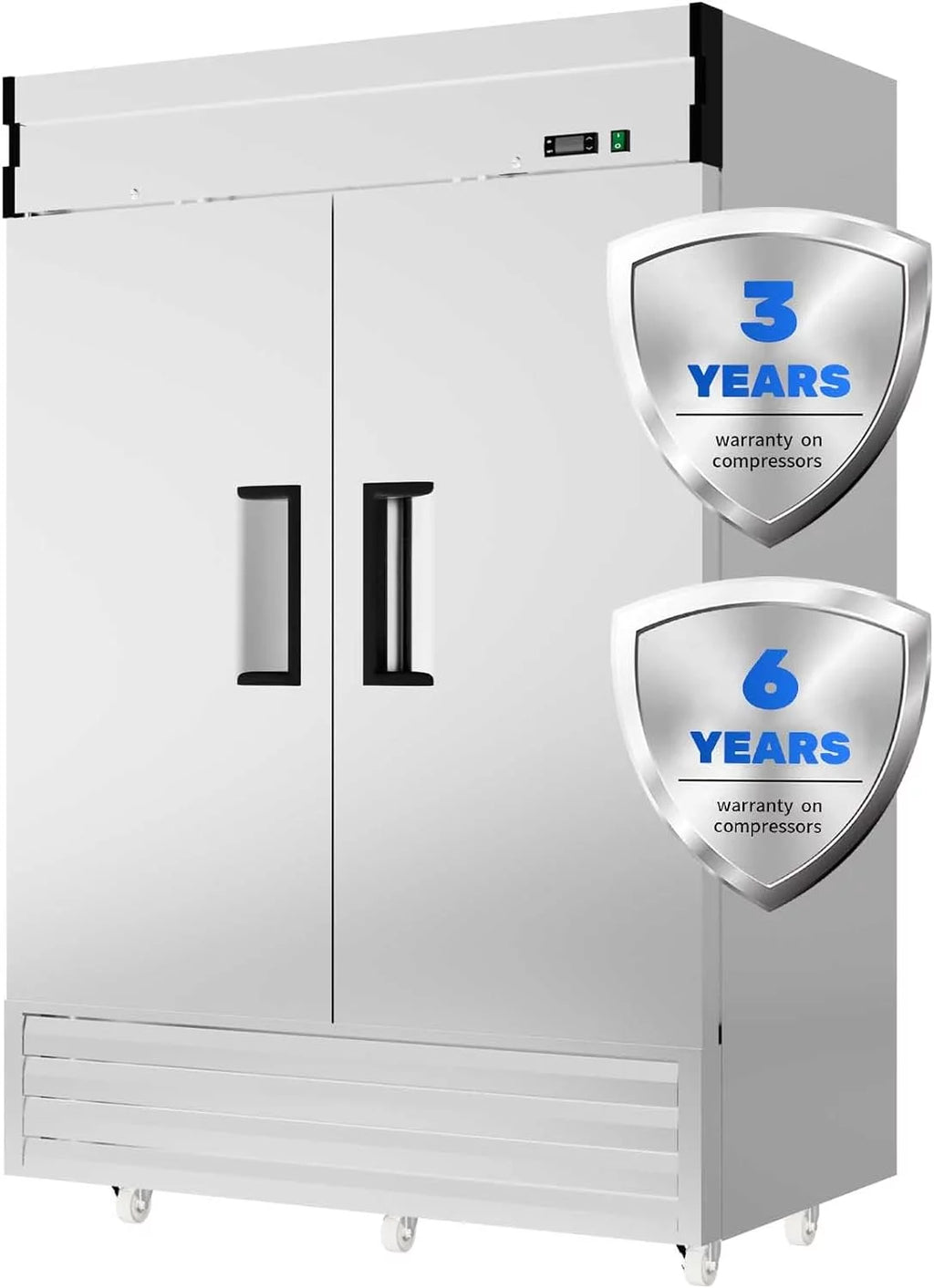 54 Cu.Ft 2-Door Stainless Steel Reach-in Commercial Refrigerator W116
