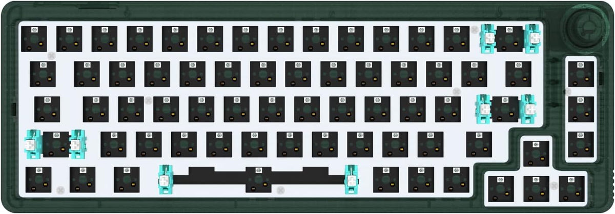 White 67 Keys Hot Swappable Mechanical Keyboard S6136