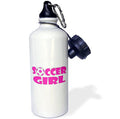 Pink and White 21 oz Sports Water Bottle S63292