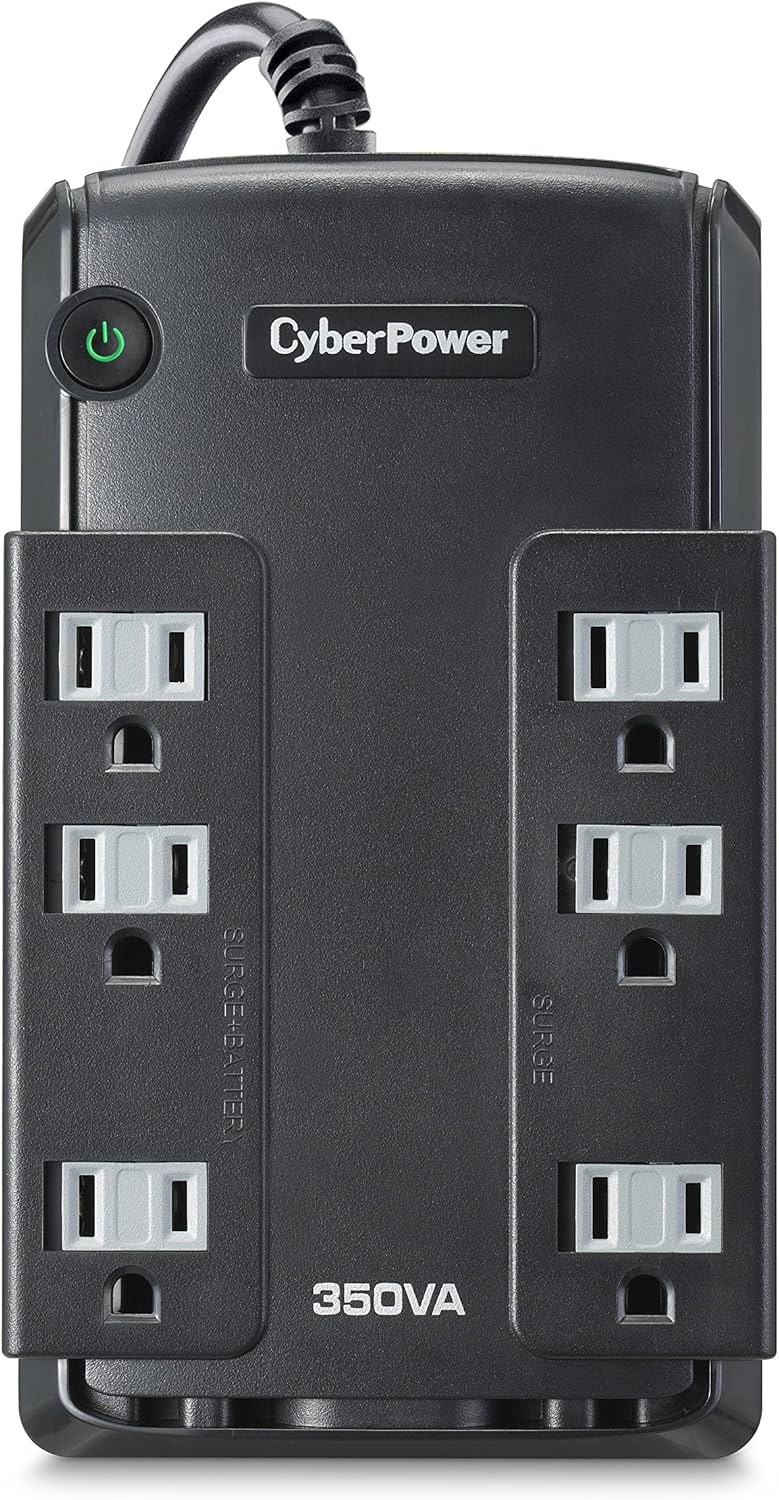 Compact Standby UPS System, 350VA/255W, 6 Outlets, Pack of 2 X645