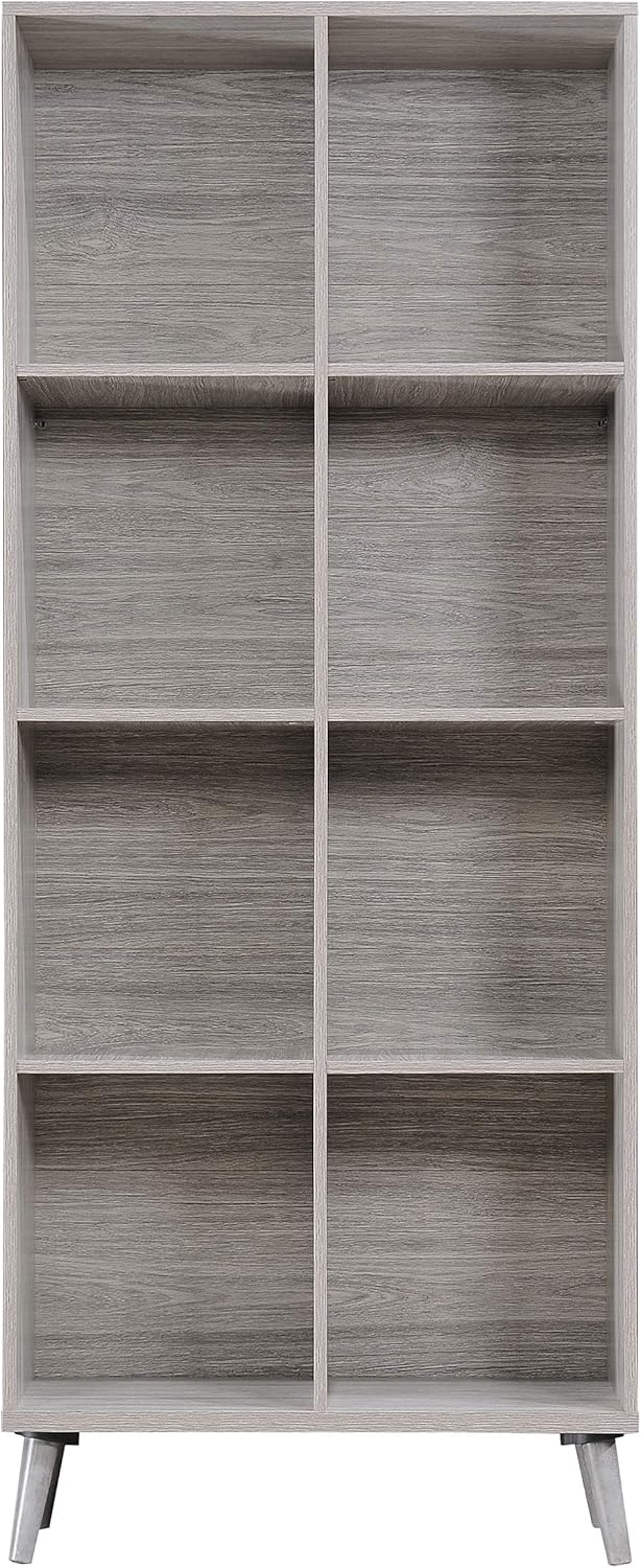 Grey Oak Finish Faux Wood Bookcase C89889