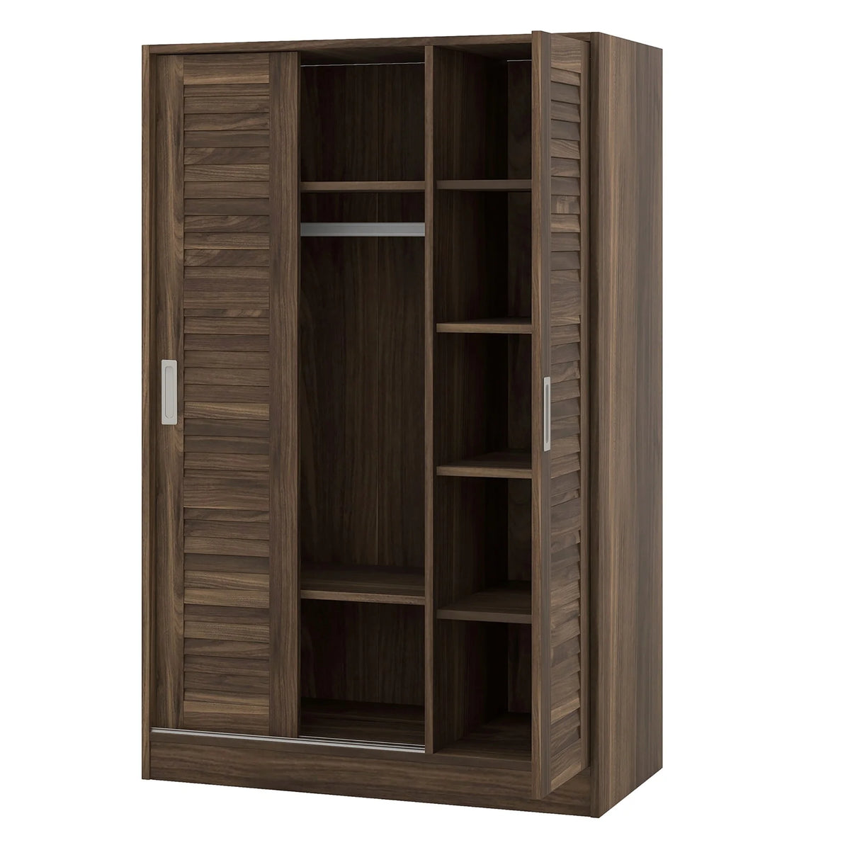 Mid-century 3-Door Wardrobe with Shelves T278