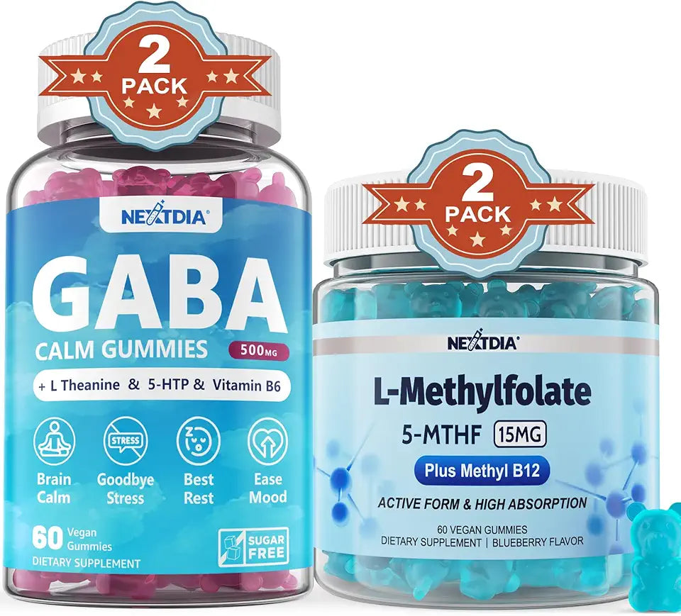 GABA 500 mg + L-MethylFolate 15mg Gummies 4 Pack O7479