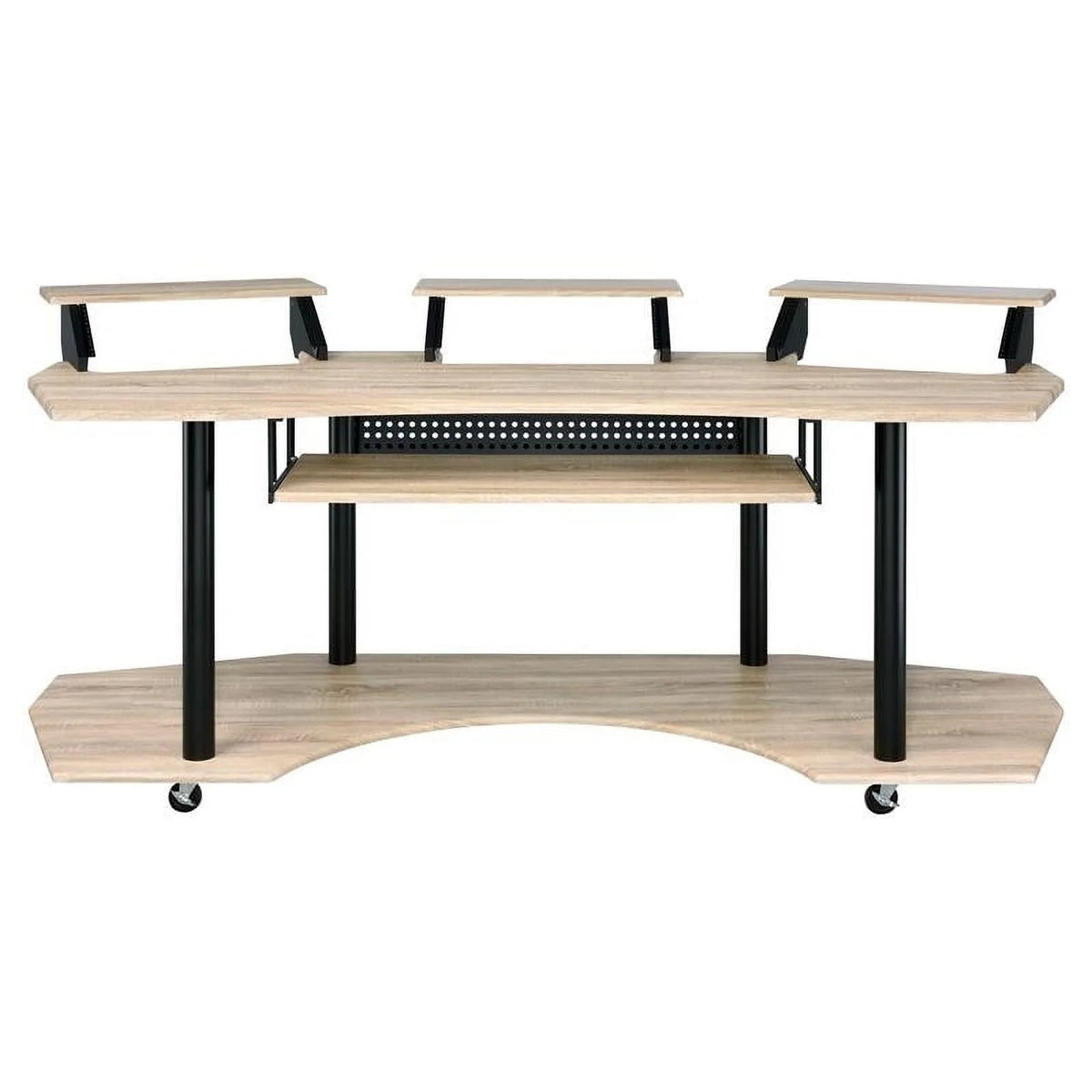 Contemporary Wood Music Recording Desk in Natural Oak R8360