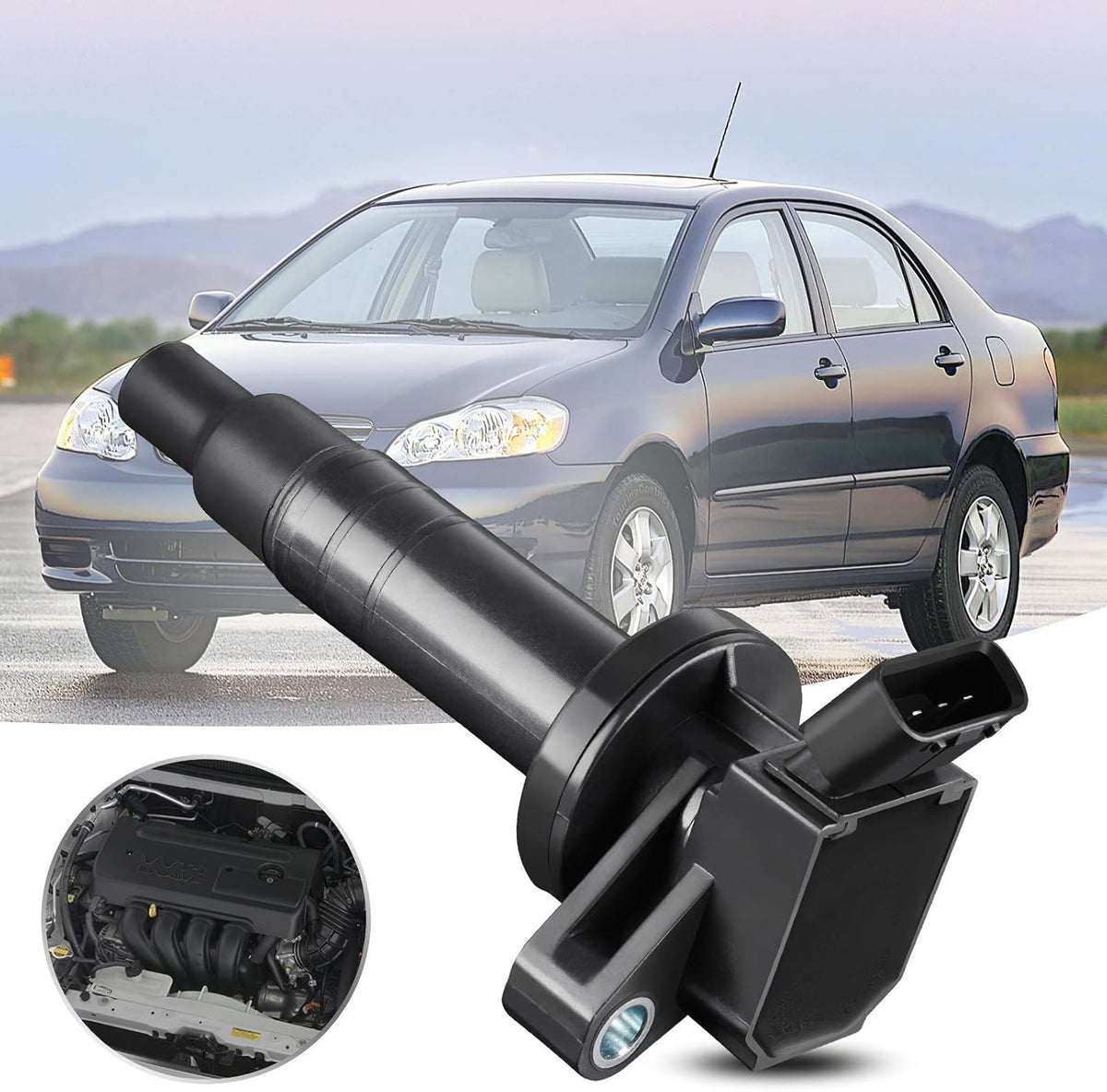 Set of 4 Ignition Coil Pack for Toyota Camry Corolla Highlander Matrix RAV4 Solara, 2010-2012 Lexus HS250h, 2009-2010 Pontiac Vibe, 2005-2010 Scion TC 2.4L L4 Z97318