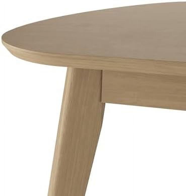 White Brown Birch Solid Wood Round Table C4988