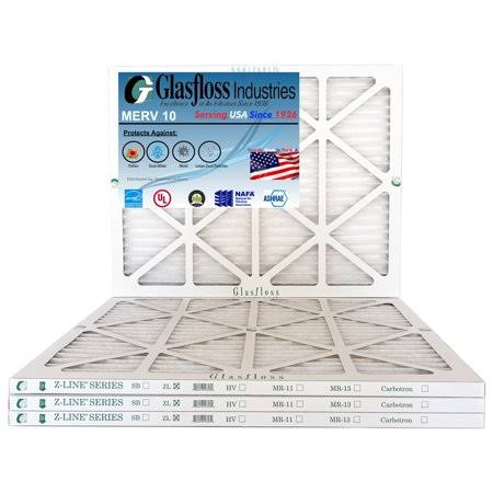 MERV 10 Furnace Air Filter, Qty:4 U7435