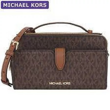 Brown Medium Double Zip Phone Crossbody D525890