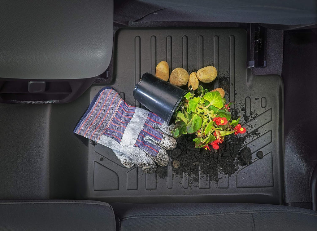 Black Custom Cargo Trunk Liner Floor Mat for GMC Acadia 5 Passenger Models A6606